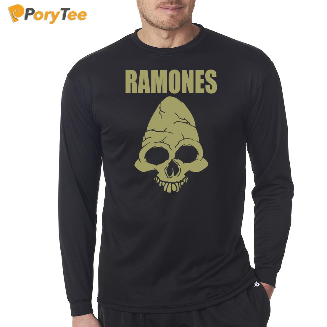 Cm Punk Ramones Skull Long Sleeve Shirt