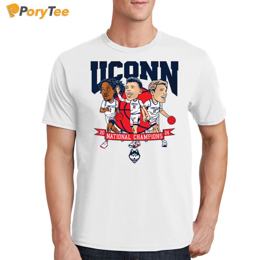 Uconn Men's Basketball 2024 National Champions Caricatures Shirt